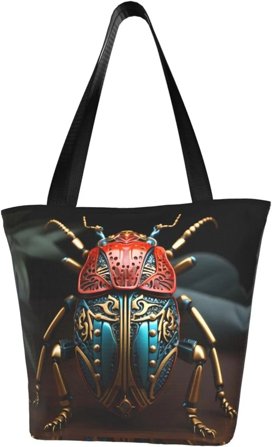Colorful Beetle Women's shoulder handbag, crossbody shoulder bag, weekend travel shopping shoulder bag