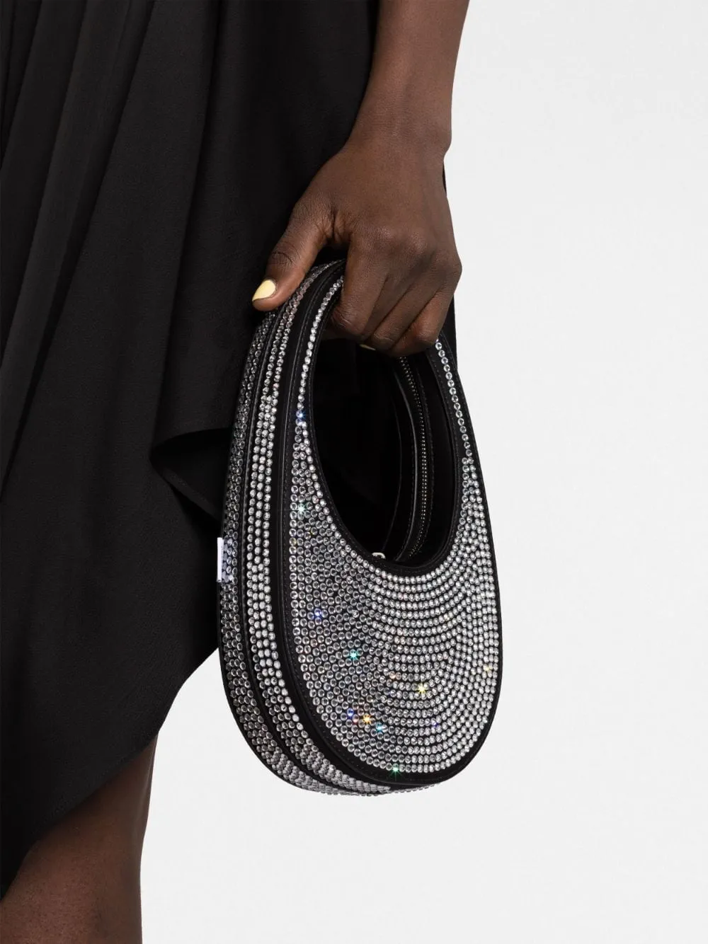 Coperni Mini Swipe Crystal Embellished Leather Handbag