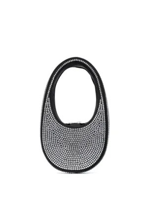 Coperni Mini Swipe Crystal Embellished Leather Handbag