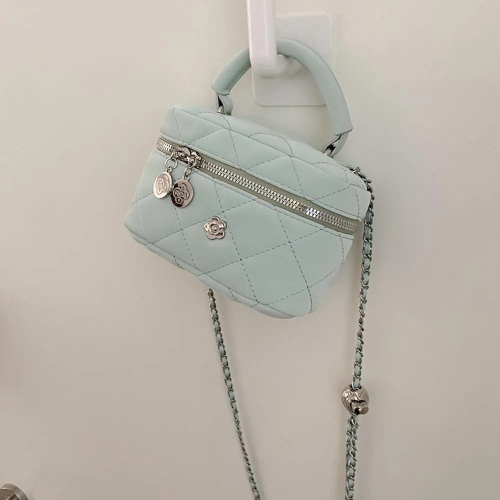 Coquette Mini Crossbody Bags for Women Chain Strap Quilted Handbag Mini Bag Purse Small Bag Coquette Stuff