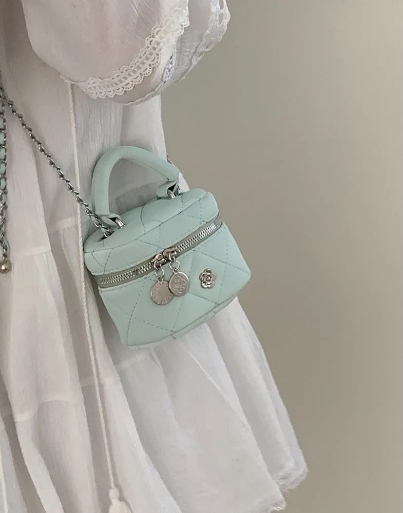 Coquette Mini Crossbody Bags for Women Chain Strap Quilted Handbag Mini Bag Purse Small Bag Coquette Stuff