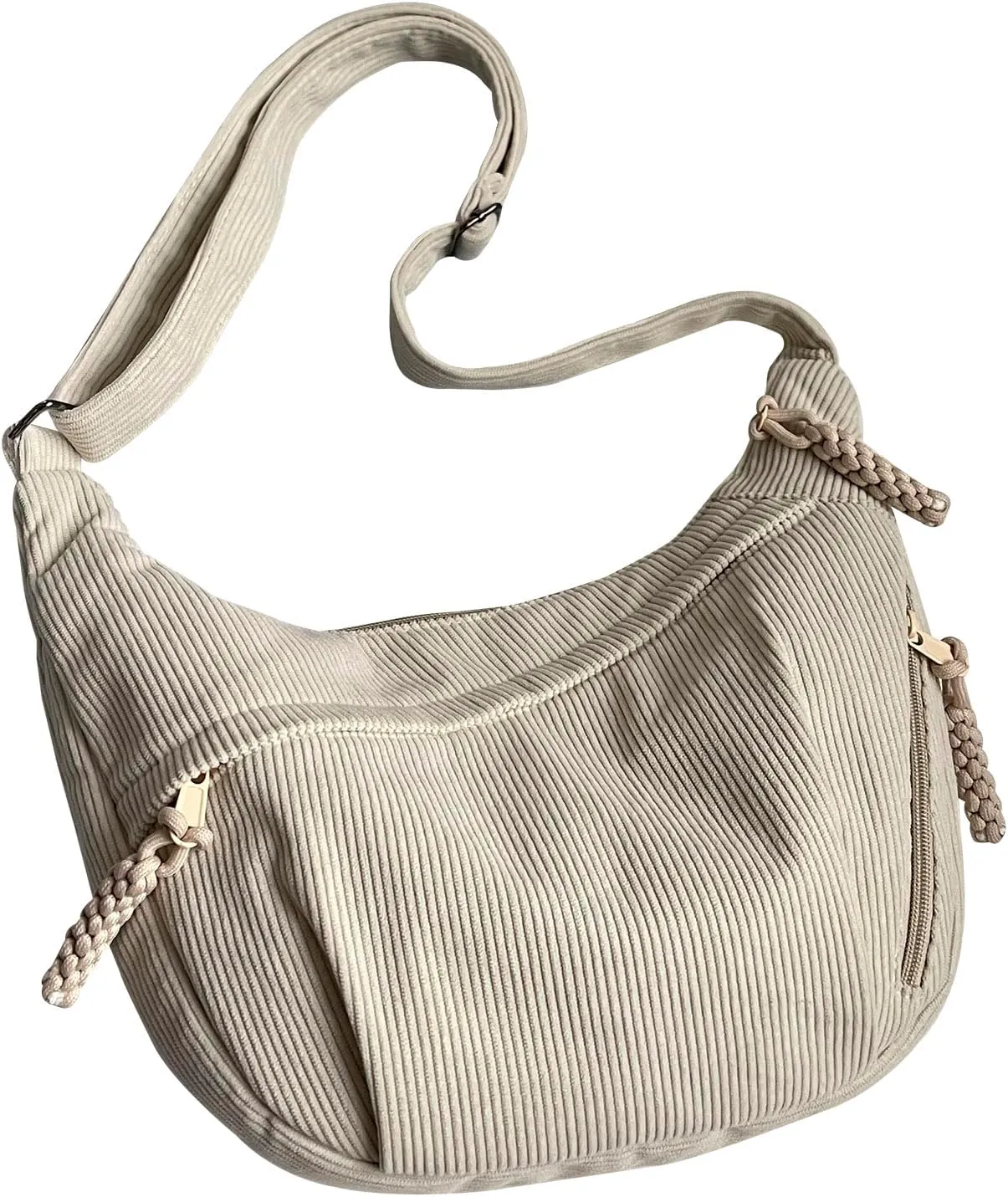Crescent Crossbody Bags for Women Nylon Slouchy Sling Hobo Bag,Spacious Dumpling Shoulder Handbag Cross Body Purses