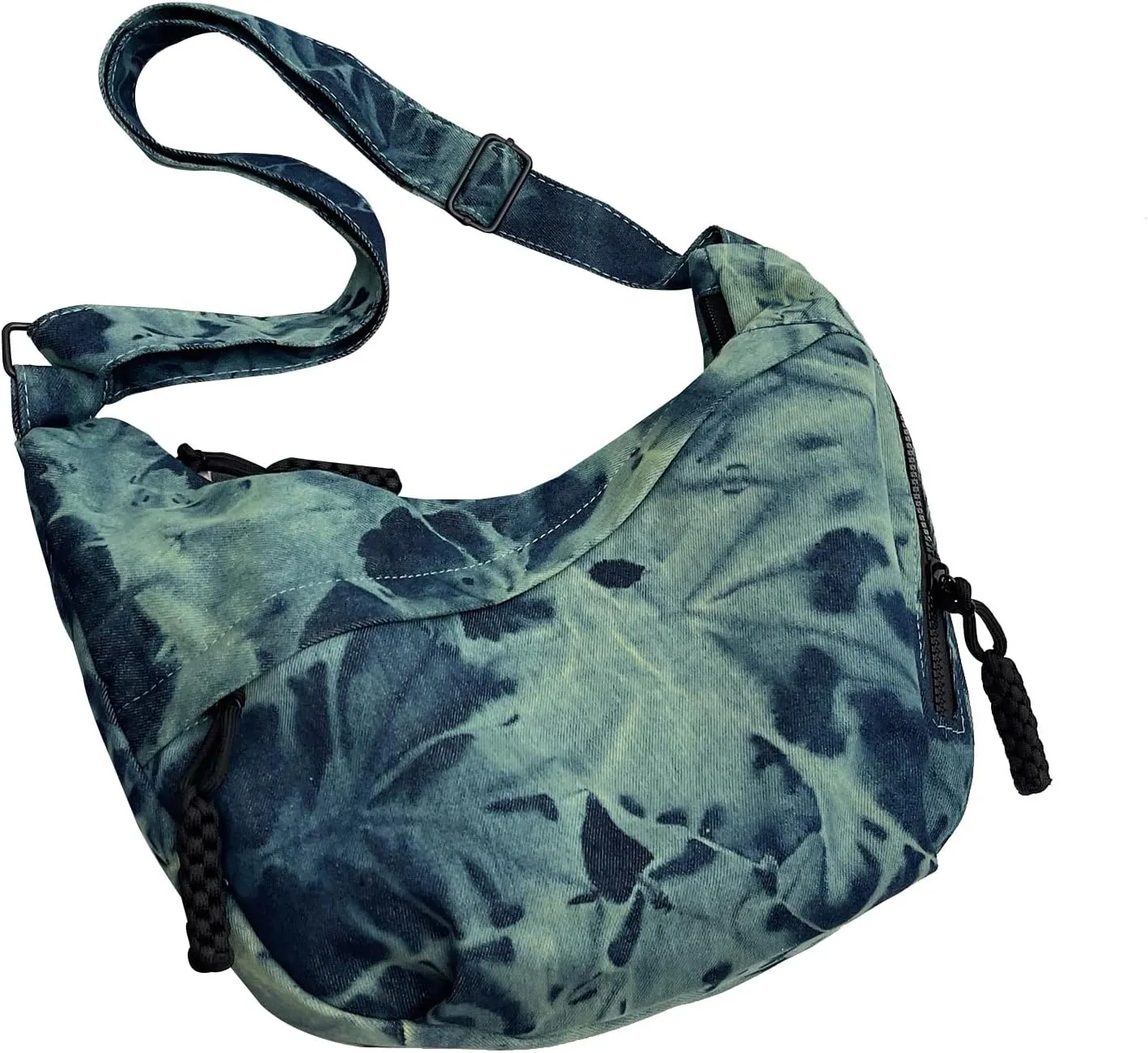 Crescent Crossbody Bags for Women Nylon Slouchy Sling Hobo Bag,Spacious Dumpling Shoulder Handbag Cross Body Purses
