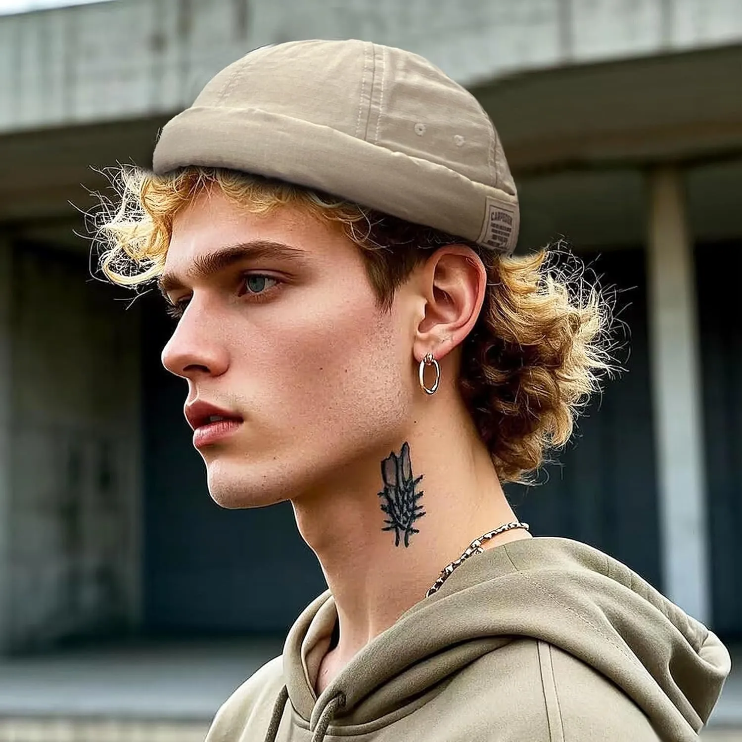 Croogo Hats for Men - Brimless Cap, Retro Strapback, Adjustable Landlord Skullcap