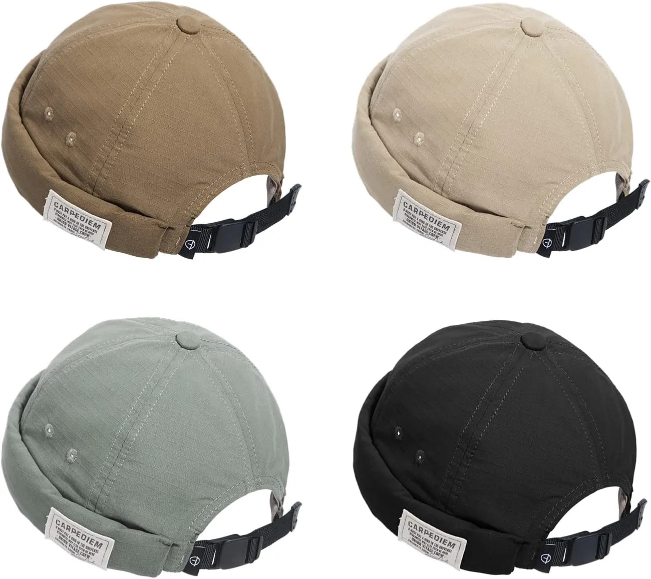 Croogo Hats for Men - Brimless Cap, Retro Strapback, Adjustable Landlord Skullcap