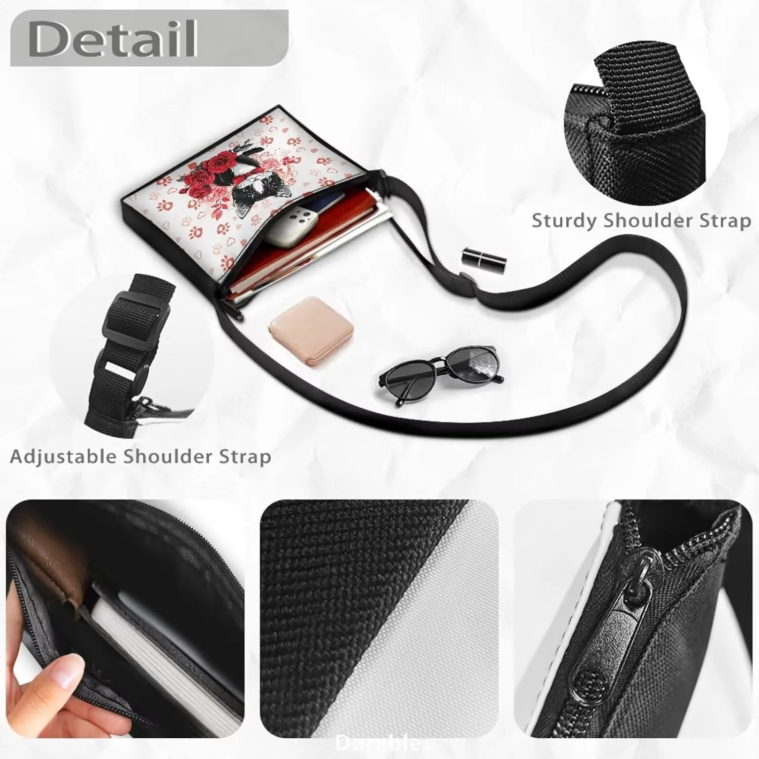 Cross Body Bag for Woman Men Handbags Casual Shoulder Bag Schoolbag Cell Phone Purse Mini Wallet