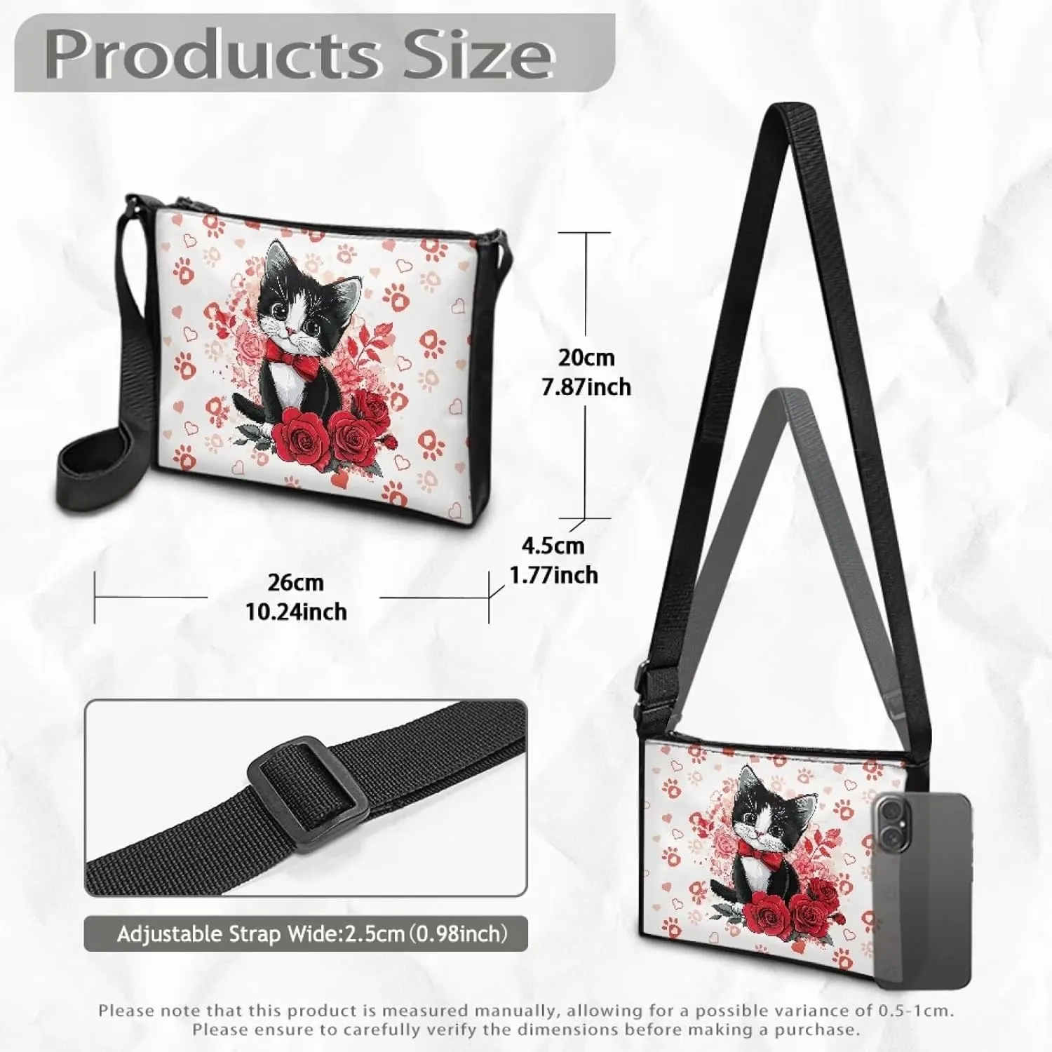 Cross Body Bag for Woman Men Handbags Casual Shoulder Bag Schoolbag Cell Phone Purse Mini Wallet