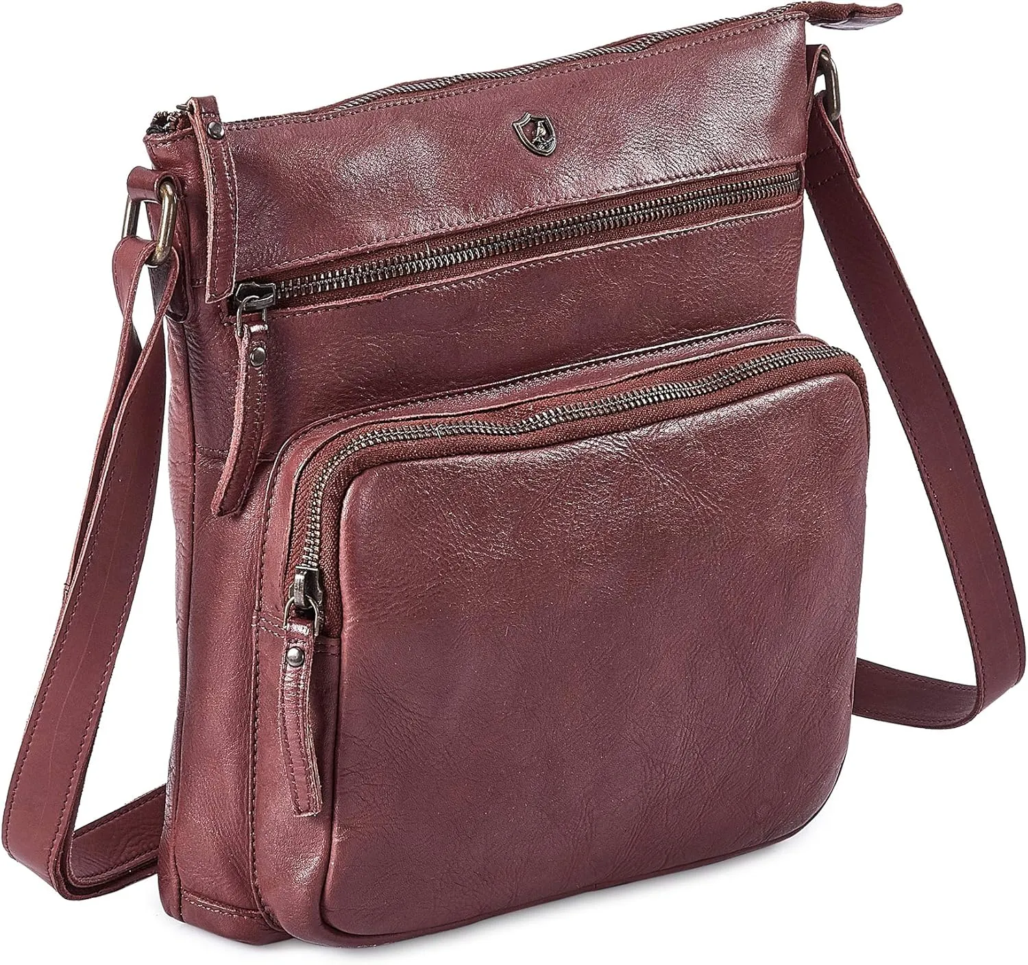 Crossbody Bags for Women Real Leather Purse Handmade Vintage Crossover Shoulder Pocketbook