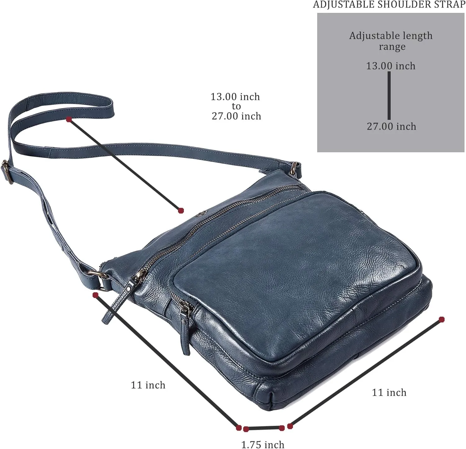 Crossbody Bags for Women Real Leather Purse Handmade Vintage Crossover Shoulder Pocketbook