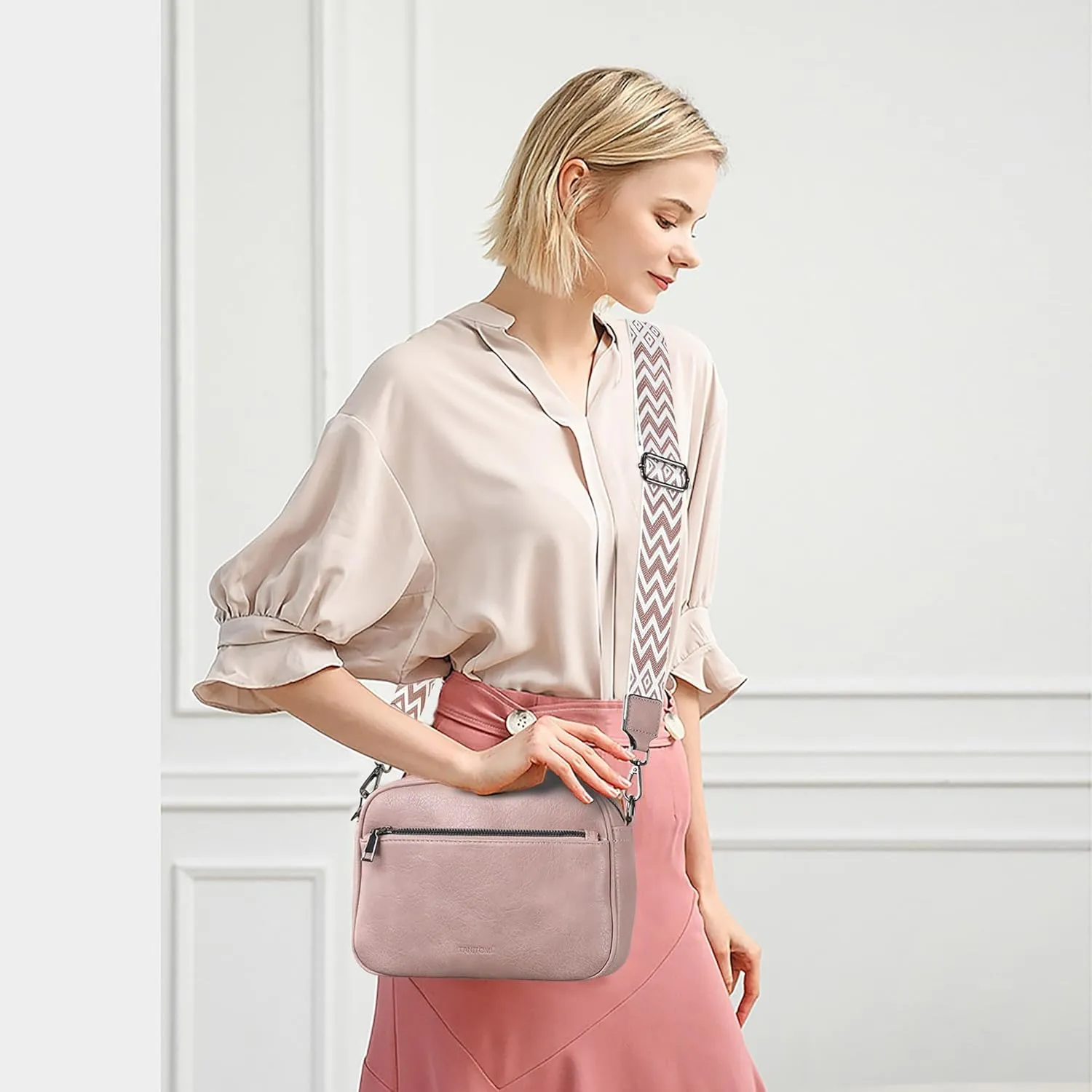 Crossbody Bags for Women Shoulder Bag Multifunctional Handbags with Compartments Small Purse with Wide Strap