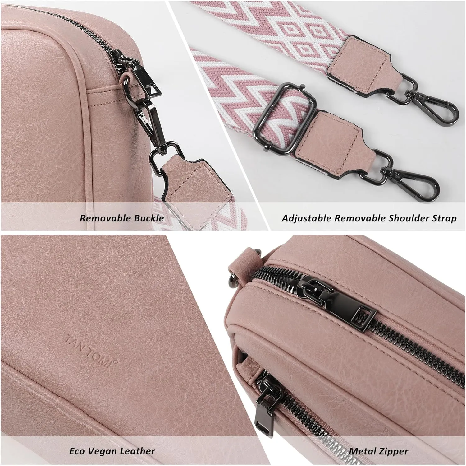 Crossbody Bags for Women Shoulder Bag Multifunctional Handbags with Compartments Small Purse with Wide Strap
