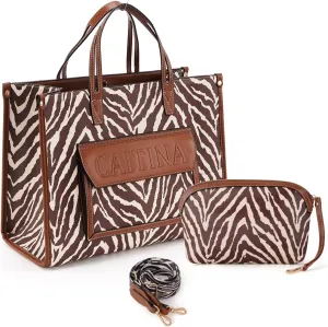 Crossbody Handags Purses For Women 2pcs/Set,Vegan Leather Satchel Tote Bag Purse Set,Top Handle Bag For Work Travel