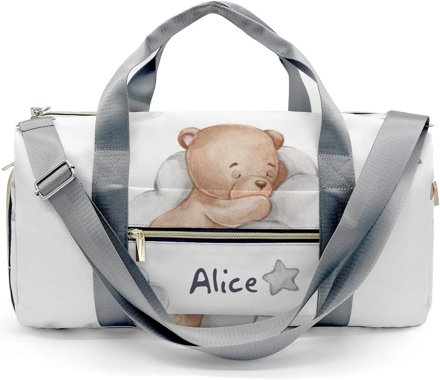 Custom Duffel Bag Good Night Bear Moon Stars Compact and Convenient: Fitness Bags for the Modern Traveler