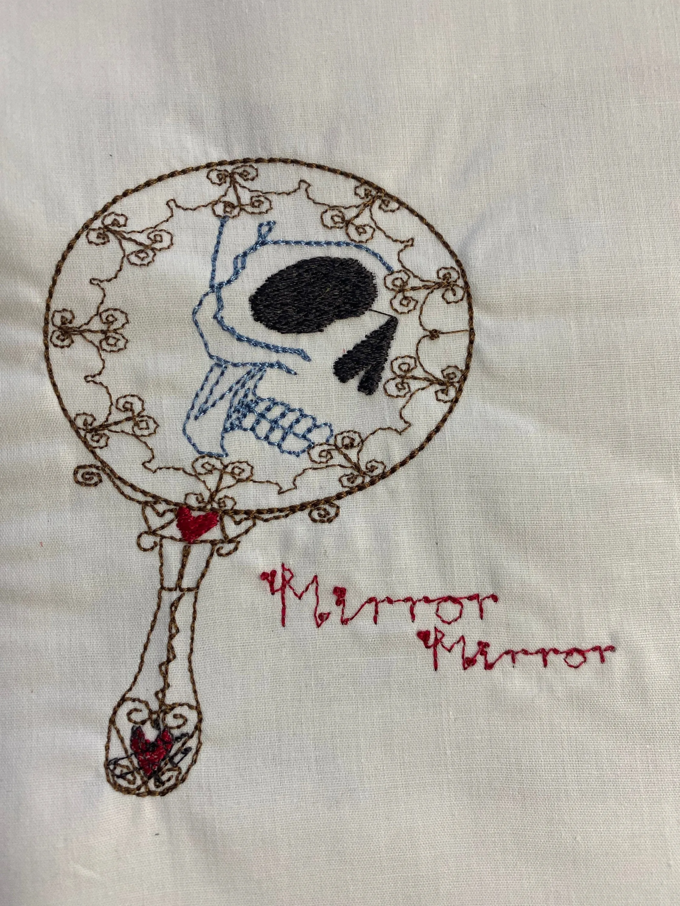 Custom Halloween costume shirt t-shirt t-shirt tee embroidery embroidered creepy scary fun handmade hand made customized customizable