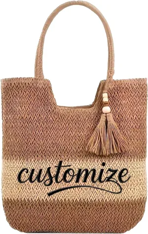 Custom Tote Bag for Women – Personalized Embroidered Beach Bag with Name – Ideal for Birthdays, Travel, or Everyday Use