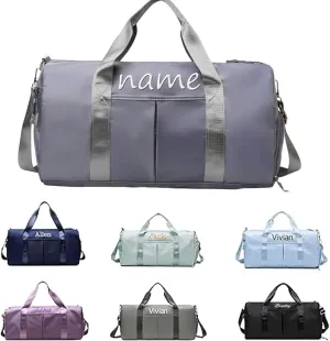CustomDuffle Bag 10 Colors - Embroidered Name | Custom Bags for Women/Men | Waterproof Gym Bag for Fitness/Travel/Swim