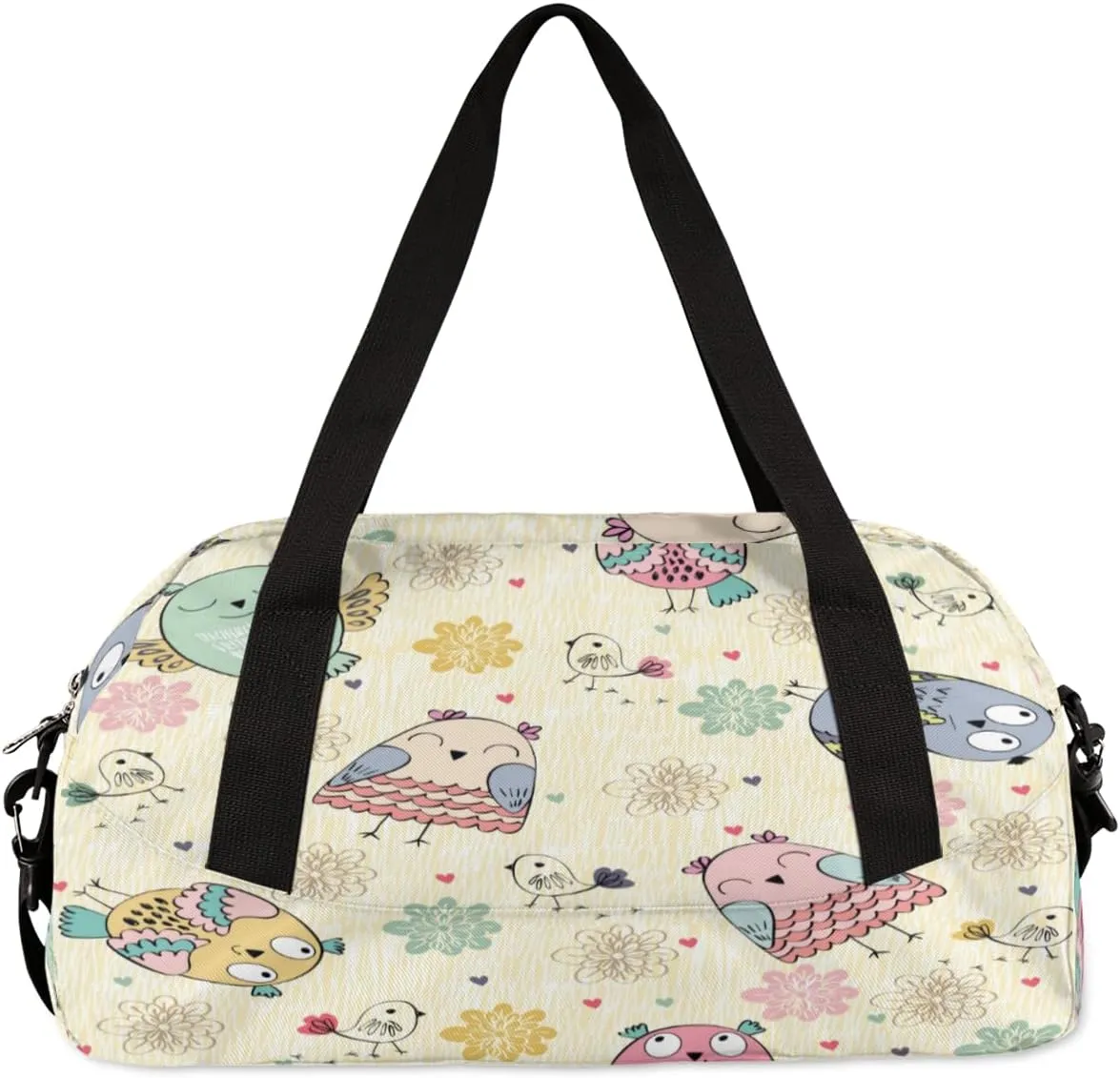 Cute Owls Birds Gym Bag, Duffle Bag, Weekender Bag, Duffel Bag, Overnight Bag, Travel Duffel Bag, Dance Bag, Tote Bag, Beach Bag, Pool Bag, Gym Duffle Bag, Carry on Bag