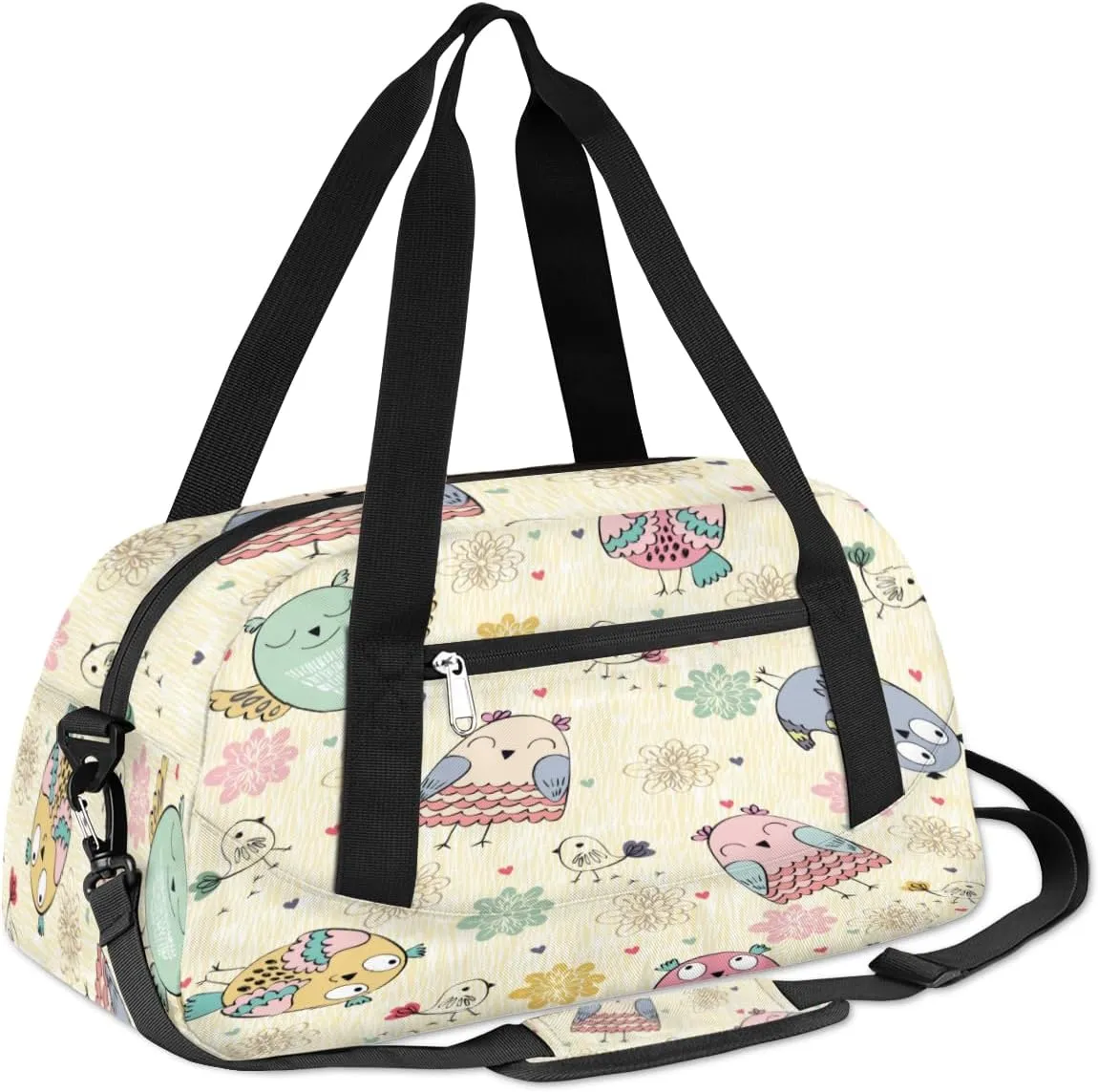 Cute Owls Birds Gym Bag, Duffle Bag, Weekender Bag, Duffel Bag, Overnight Bag, Travel Duffel Bag, Dance Bag, Tote Bag, Beach Bag, Pool Bag, Gym Duffle Bag, Carry on Bag