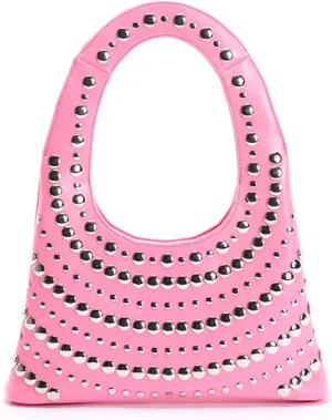 CUXVA Studded Purses Y2k Shoulder Bag 90s Punk Women Small Shouder Purse PU Leather Designer Handbags