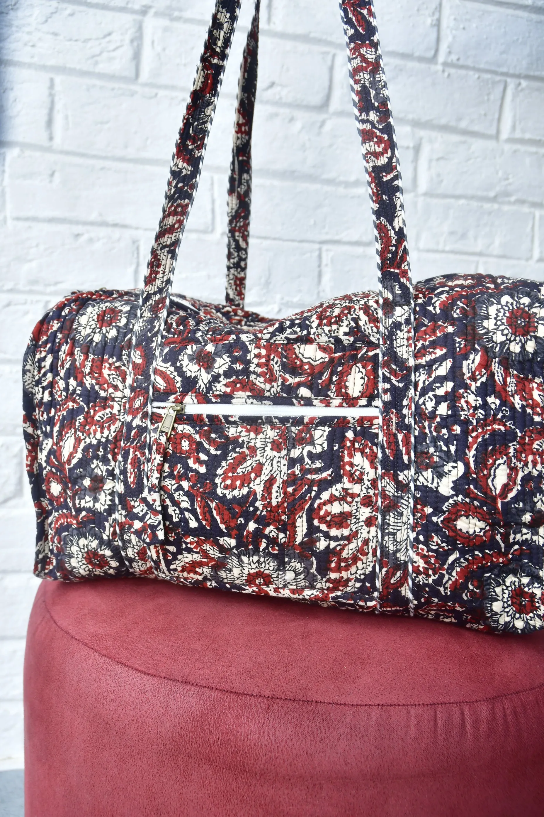 Dabu Print Duffle Bag : Spacious and Stylish