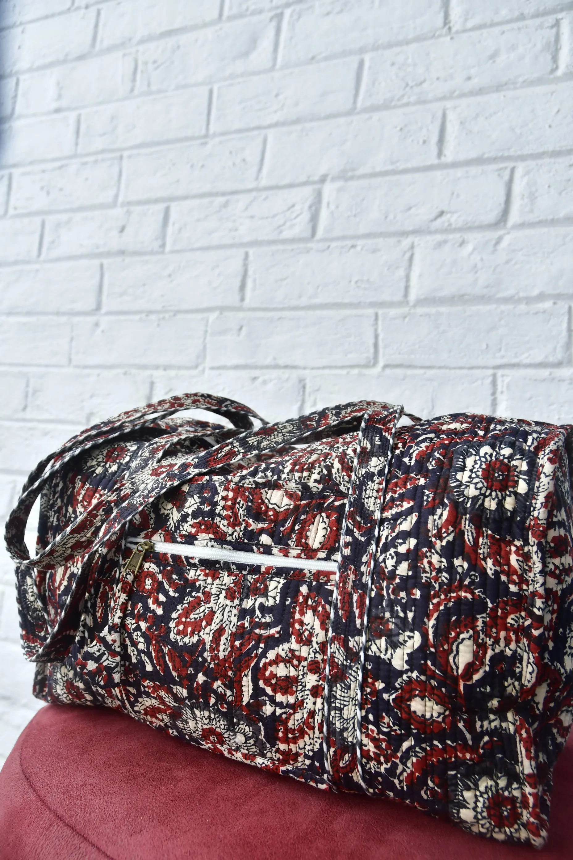 Dabu Print Duffle Bag : Spacious and Stylish