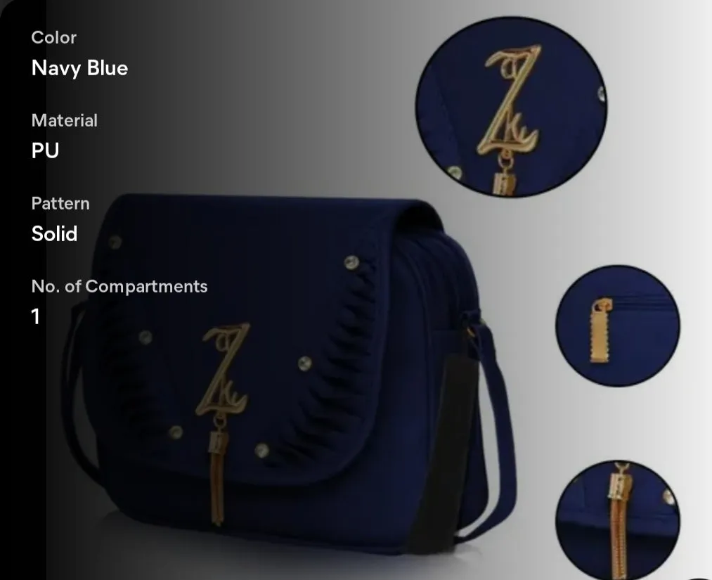 Diamond studded fancy sling bags