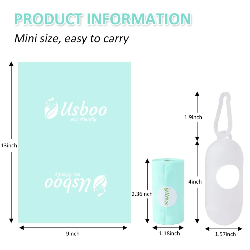 Diaper Bags Disposable for Baby, 20 Refill Rolls/300 Bags Waste Bags with Dispenser, Convenient and Quick Diaper Disposal, Rainbow