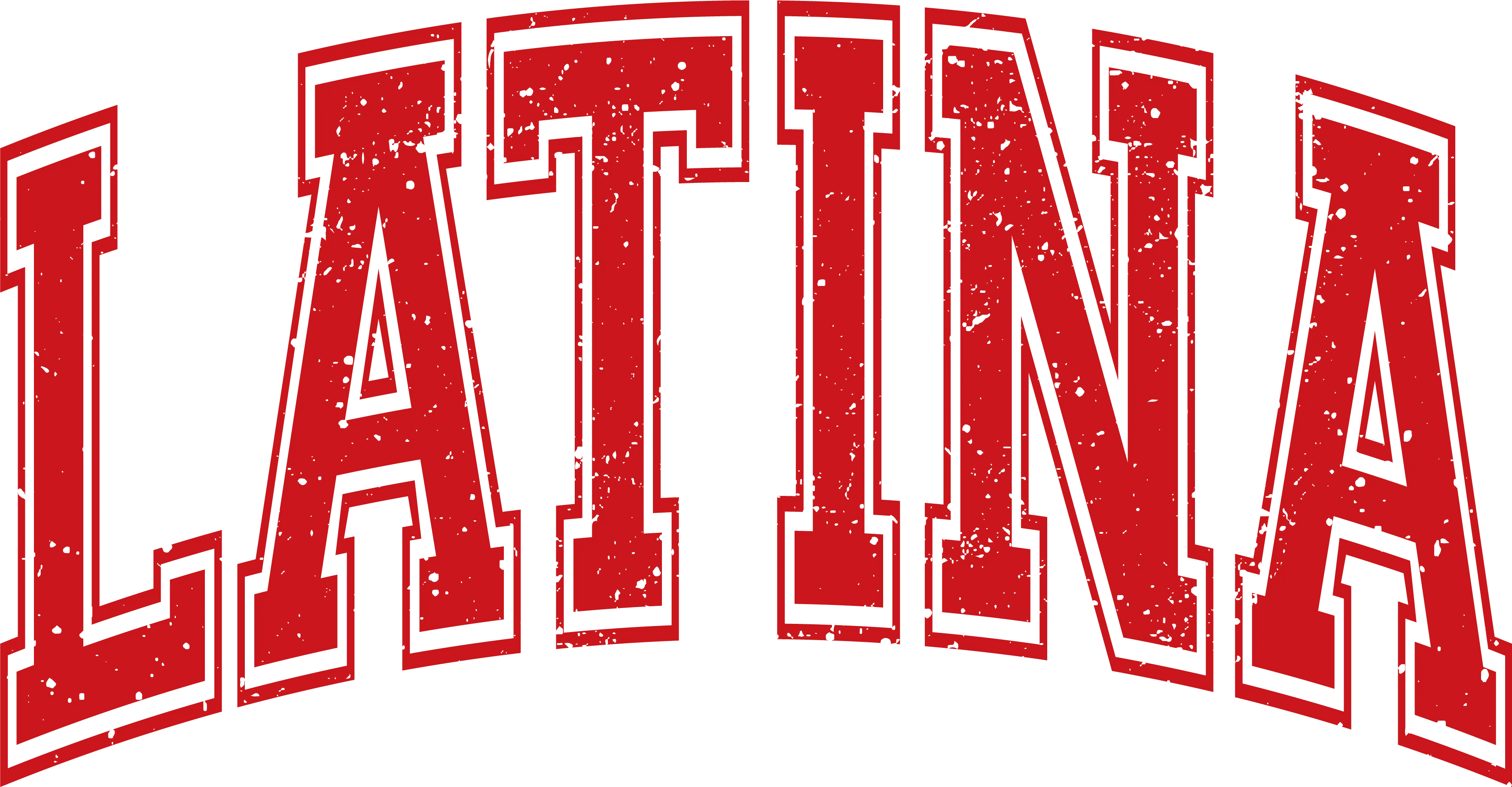 Distressed Red Latina DTF (direct-to-film) Transfer