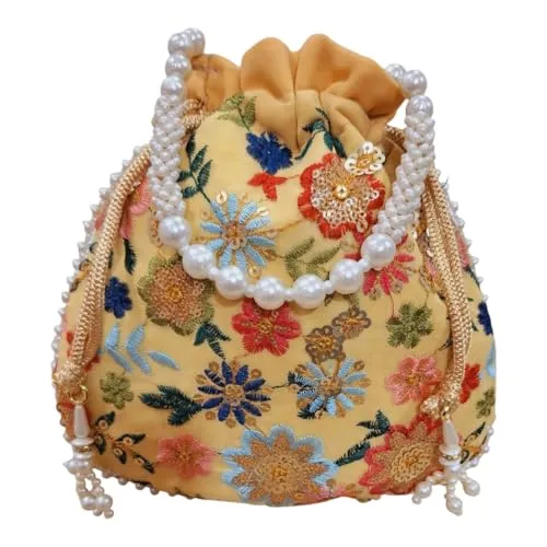 DMS RETAIL Potli Bags For Wedding Return Gifts For Women In Bulk, Ladies Return Gifts For Pooja Birthday Kitty Party Shagun Mehndi Sangeet Pack of (Pack Of 2)