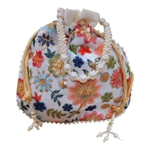 DMS RETAIL Potli Bags For Wedding Return Gifts For Women In Bulk, Ladies Return Gifts For Pooja Birthday Kitty Party Shagun Mehndi Sangeet Pack of (Pack Of 2)
