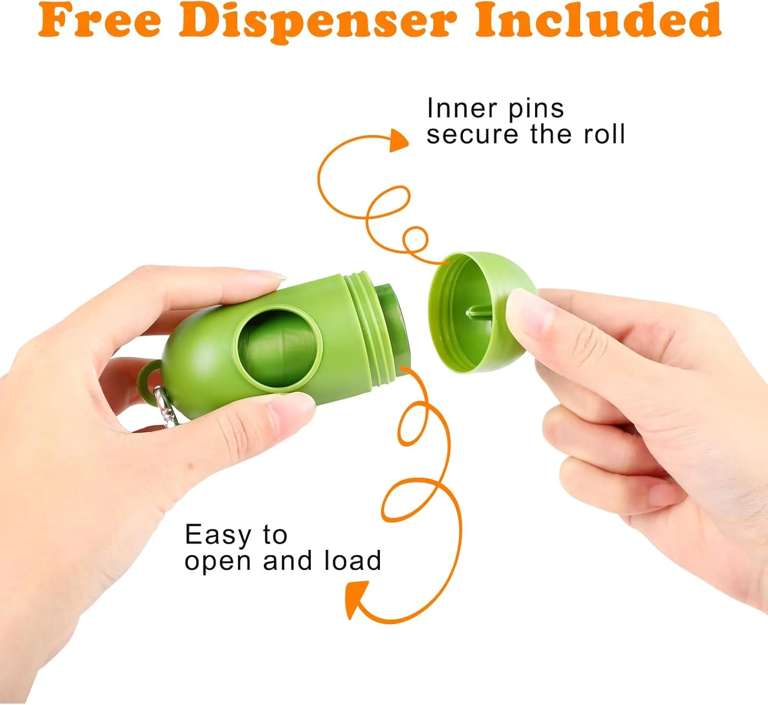 Dog Poop Bags Rolls: Large and Leak Proof Poop Bag with Dispenser for Dogs, 27 Rolls 540 Counts Poop Bags - Scented