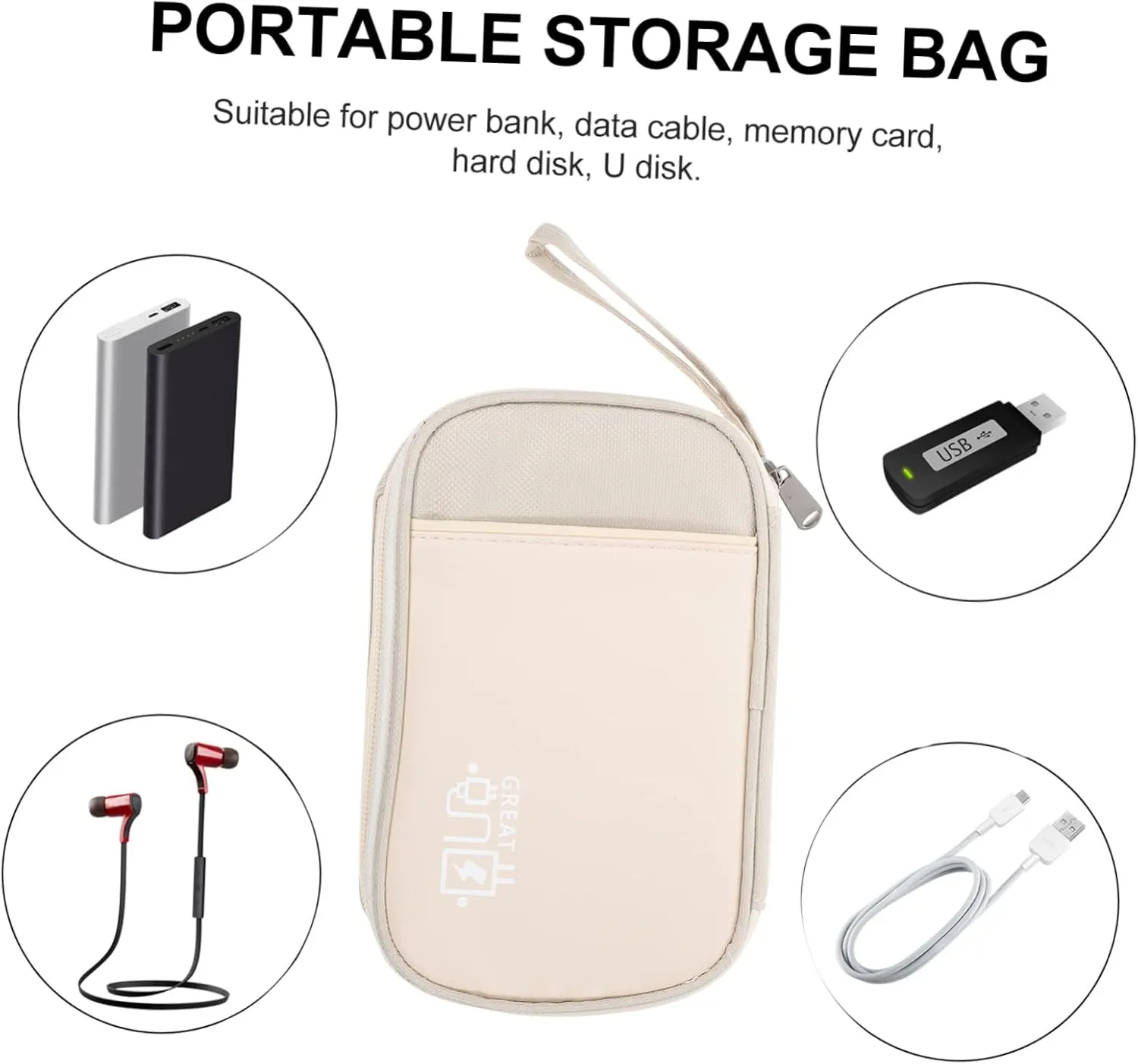 DOITOOL 3pcs organizer bags for travel Organizer travel cord organizer travel accesories