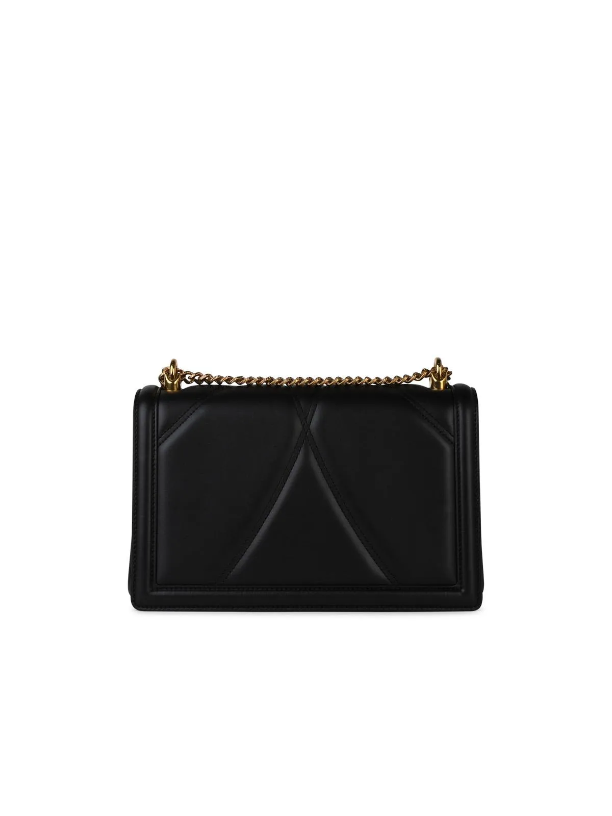 Dolce & Gabbana 'Devotion' Black Lear Crossbody Bag