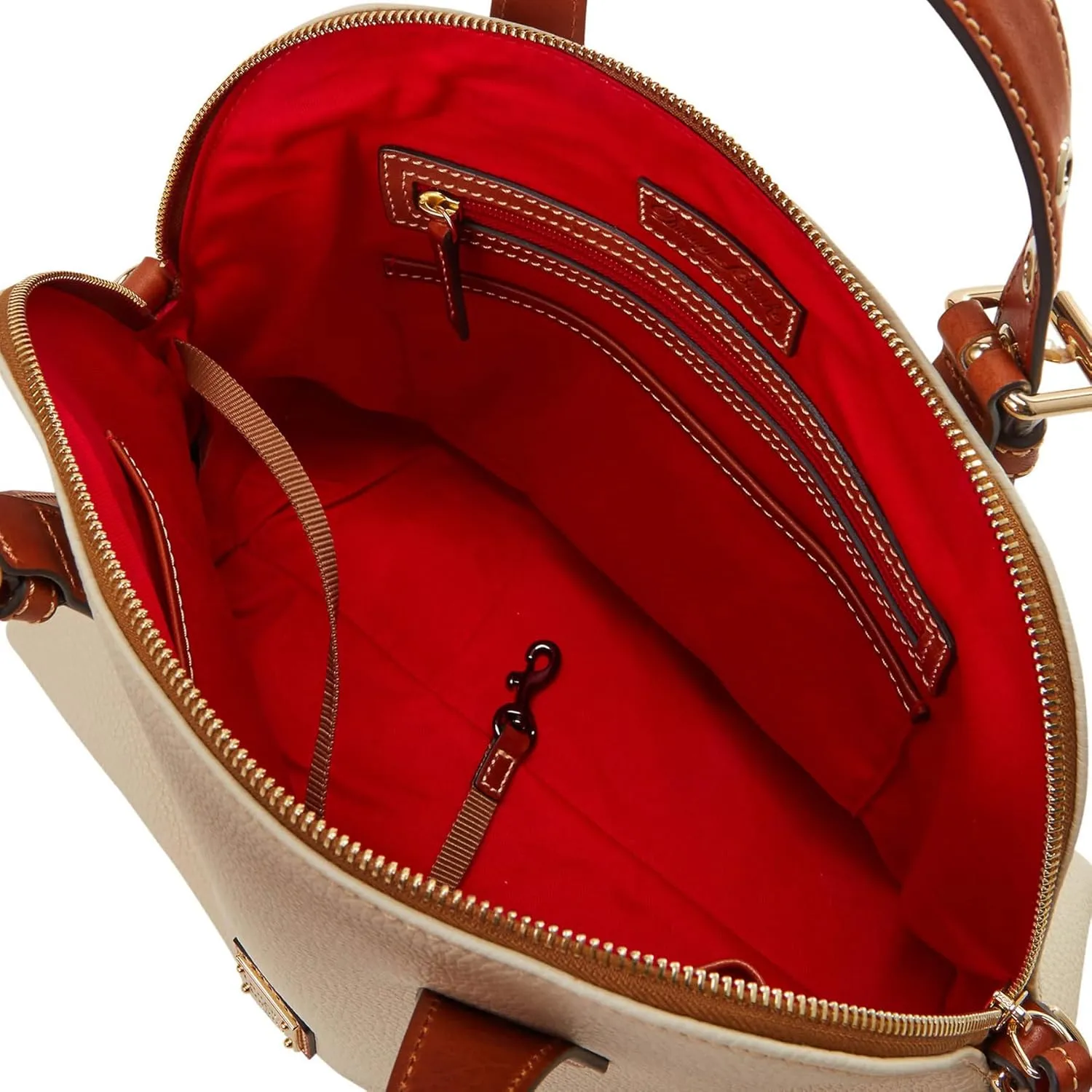 Dooney & Bourke Leather Satchel Bags for Women, Pebble Grain Aubrey Small Satchel Handbag with Crossbody Strap