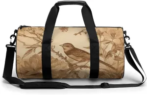 Duffel Bag for Men Women Gym Bag A Bird in The Field Travel Duffel Bag Waterproof Overnight Bag for Sports Workout