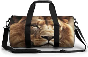 Duffel Bag for Men Women Gym Bag African Lion Travel Duffel Bag Waterproof Overnight Bag for Sports Workout