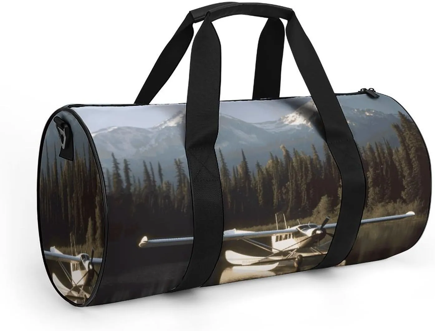 Duffel Bag for Men Women Gym Bag Airplane on Lake Travel Duffel Bag Waterproof Overnight Bag for Sports Workout