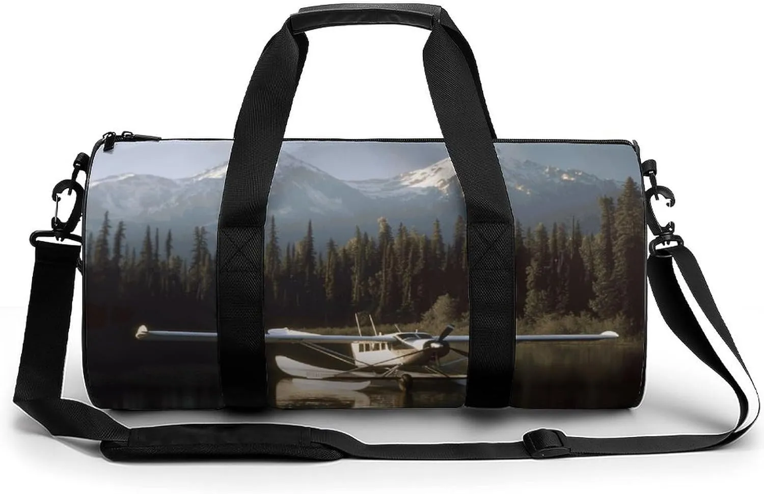 Duffel Bag for Men Women Gym Bag Airplane on Lake Travel Duffel Bag Waterproof Overnight Bag for Sports Workout