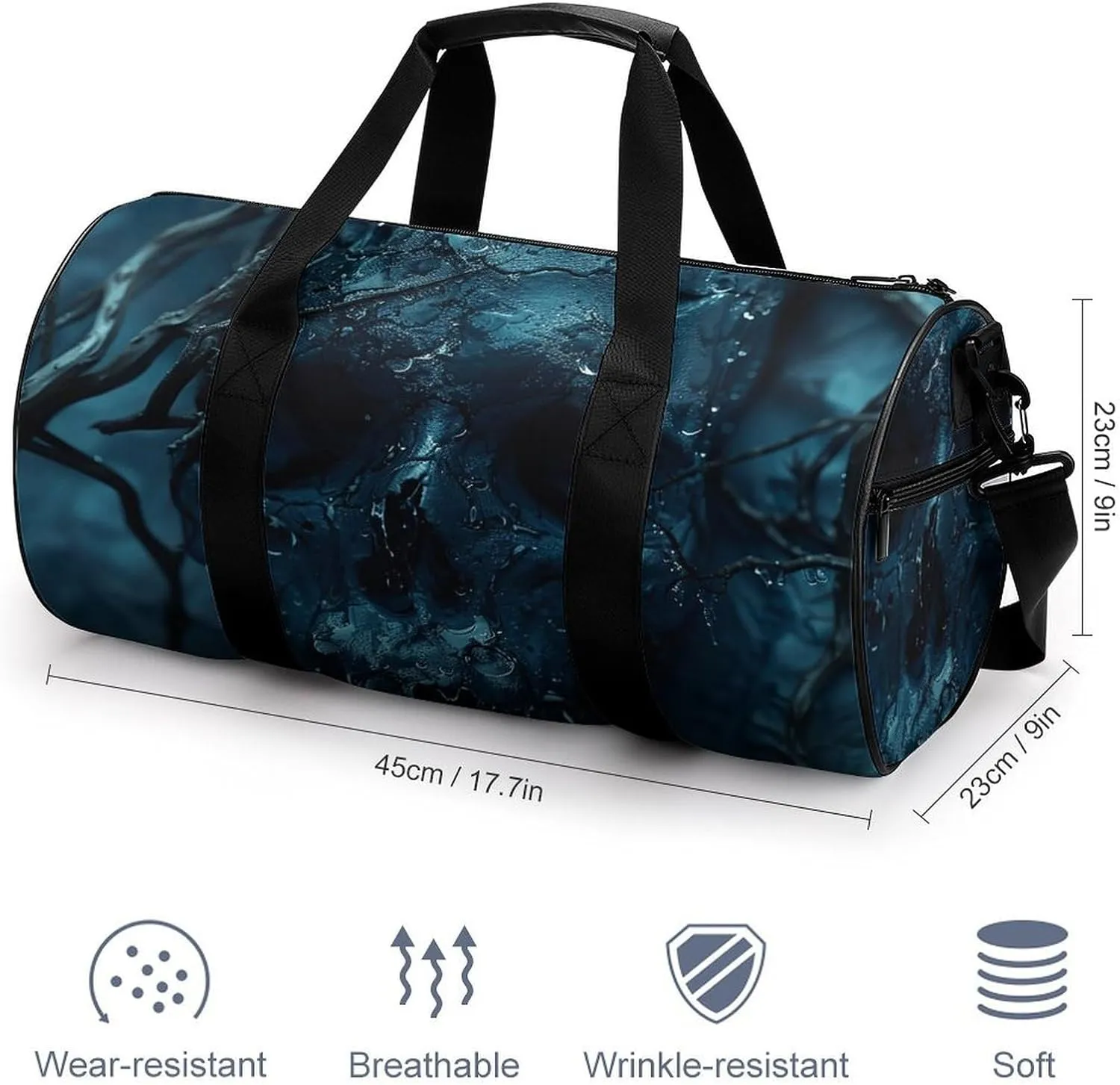 Duffel Bag for Men Women Gym Bag Ancient Skull Pictures Travel Duffel Bag Waterproof Overnight Bag for Sports Workout