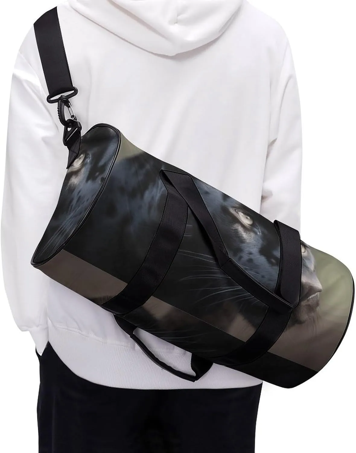 Duffel Bag for Men Women Gym Bag Animal Panther Travel Duffel Bag Waterproof Overnight Bag for Sports Workout