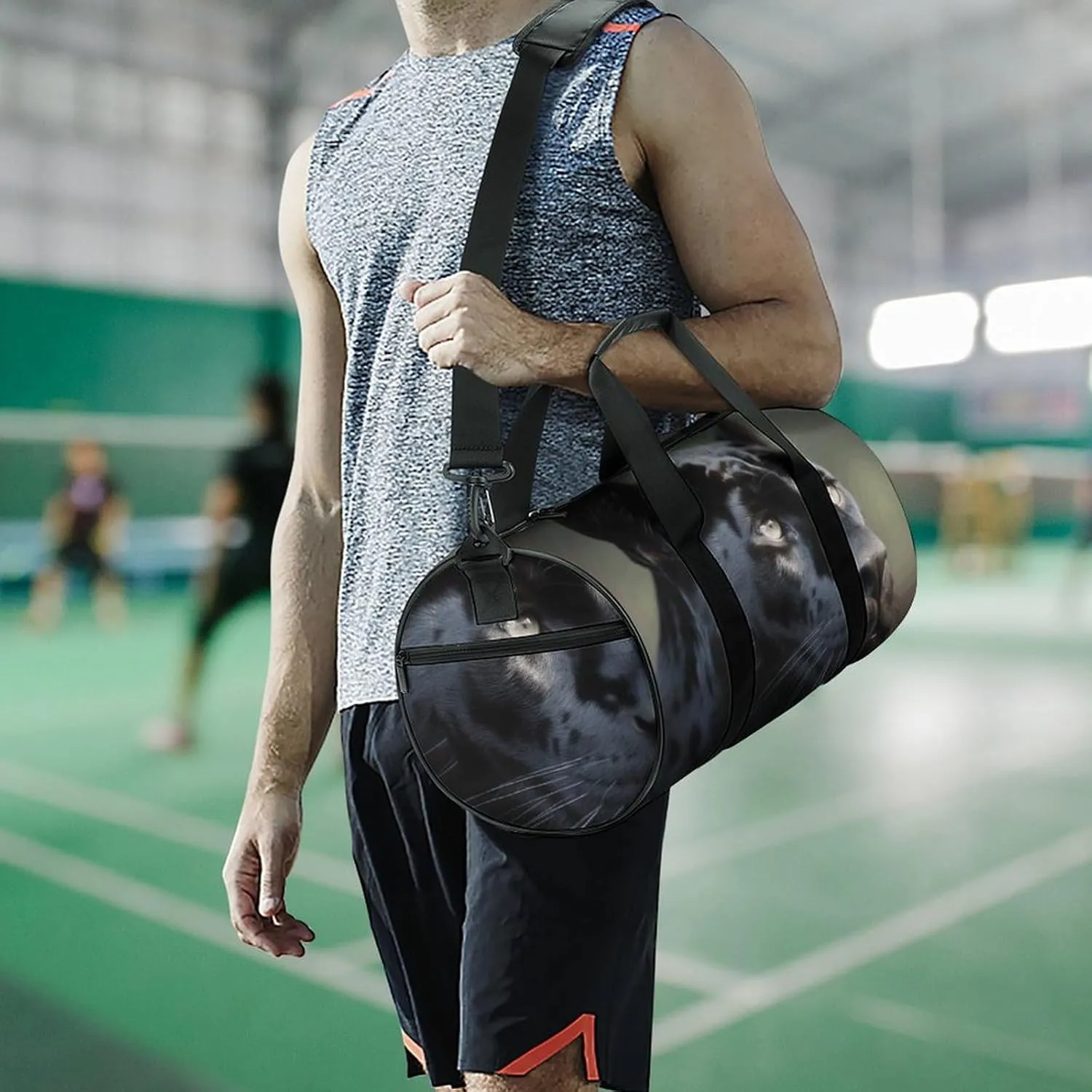 Duffel Bag for Men Women Gym Bag Animal Panther Travel Duffel Bag Waterproof Overnight Bag for Sports Workout