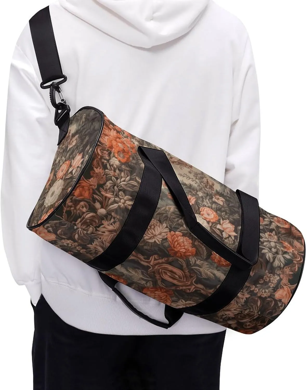 Duffel Bag for Men Women Gym Bag Art Deco Pattern Travel Duffel Bag Waterproof Overnight Bag for Sports Workout