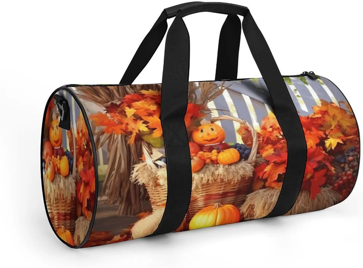 Duffel Bag for Men Women Gym Bag Autumn Thanksgiving Travel Duffel Bag Waterproof Overnight Bag for Sports Workout