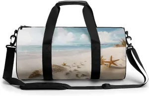 Duffel Bag for Men Women Gym Bag Beach Theme Travel Duffel Bag Waterproof Overnight Bag for Sports Workout