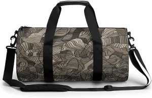 Duffel Bag for Men Women Gym Bag Beige Block Pattern Travel Duffel Bag Waterproof Overnight Bag for Sports Workout