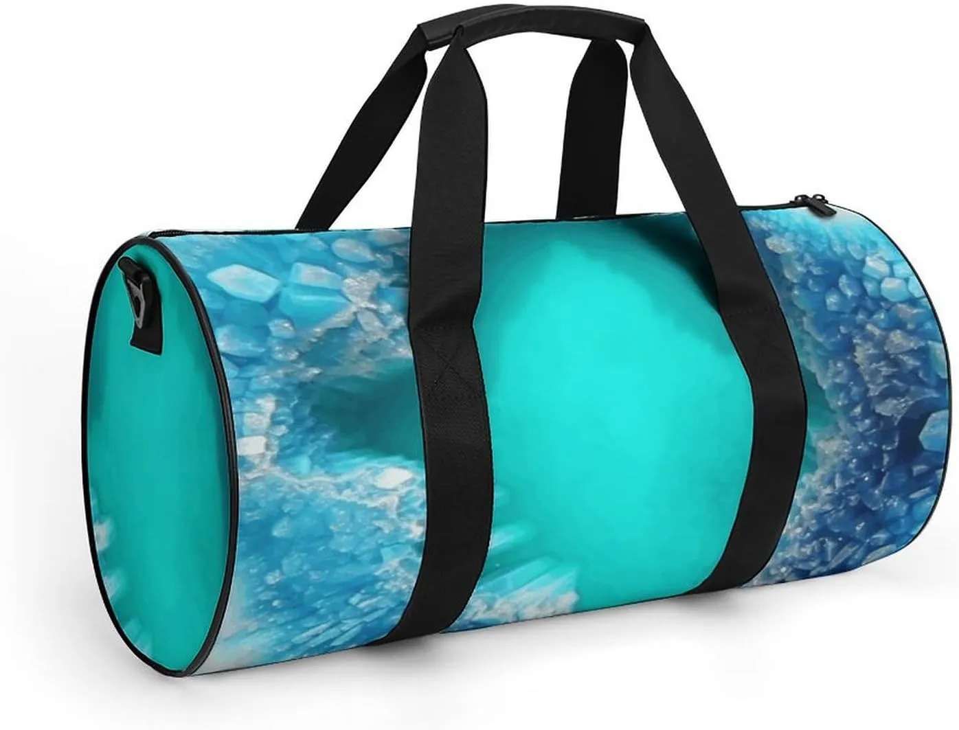Duffel Bag for Men Women Gym Bag Bright Aqua Blue Turquoise Travel Duffel Bag Waterproof Overnight Bag for Sports Workout