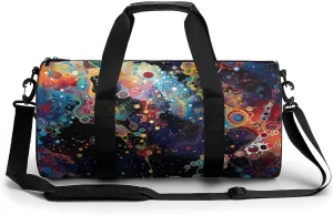Duffel Bag for Men Women Gym Bag Burst Colorful Bubbles Travel Duffel Bag Waterproof Overnight Bag for Sports Workout
