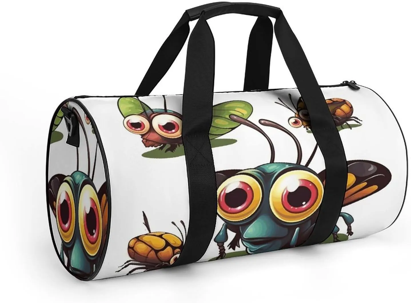 Duffel Bag for Men Women Gym Bag Cartoon Insect Travel Duffel Bag Waterproof Overnight Bag for Sports Workout