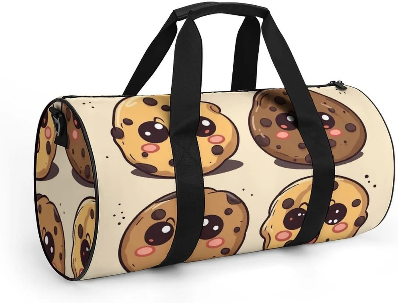Duffel Bag for Men Women Gym Bag Chocolate Chip Cookies Travel Duffel Bag Waterproof Overnight Bag for Sports Workout