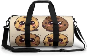 Duffel Bag for Men Women Gym Bag Chocolate Chip Cookies Travel Duffel Bag Waterproof Overnight Bag for Sports Workout